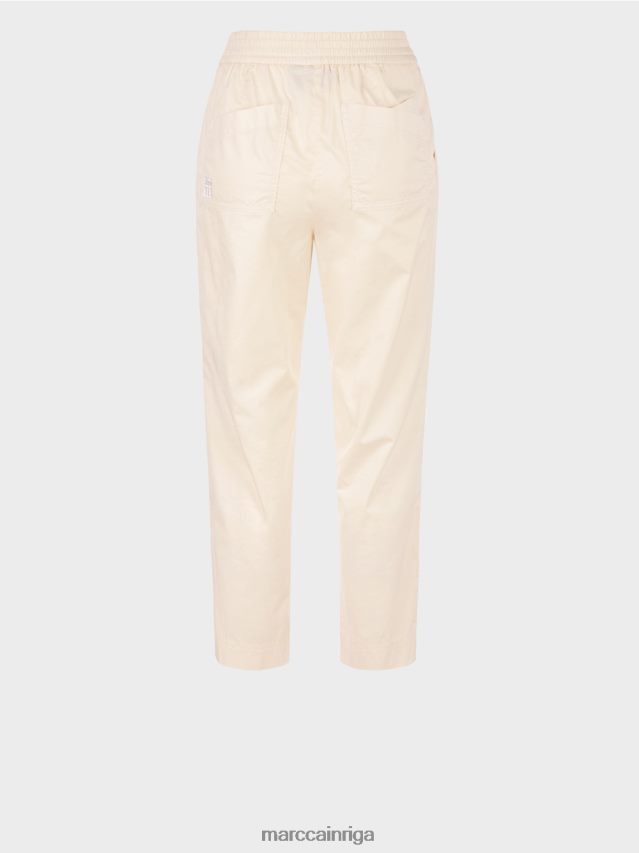 apģērbs mīksts veļa VRBHXD621 Marc Cain bikses ar ielocēm un elastīgu jostasvietu