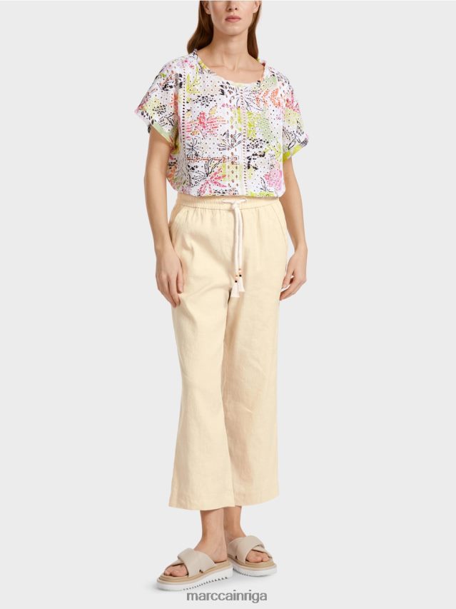 apģērbs mīksts veļa VRBHXD629 Marc Cain ikdienas vasaras bikses no lina maisījuma