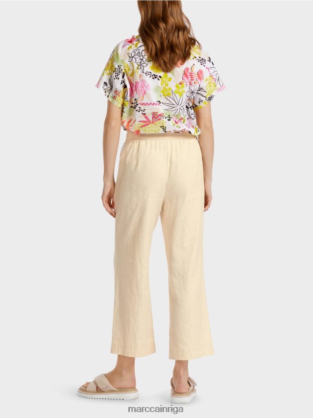 apģērbs mīksts veļa VRBHXD629 Marc Cain ikdienas vasaras bikses no lina maisījuma