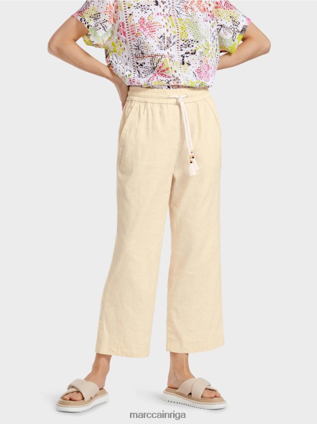 apģērbs mīksts veļa VRBHXD629 Marc Cain ikdienas vasaras bikses no lina maisījuma