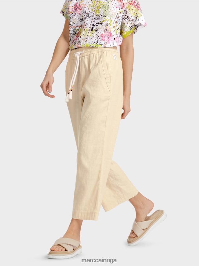 apģērbs mīksts veļa VRBHXD629 Marc Cain ikdienas vasaras bikses no lina maisījuma