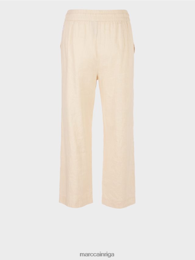 apģērbs mīksts veļa VRBHXD629 Marc Cain ikdienas vasaras bikses no lina maisījuma