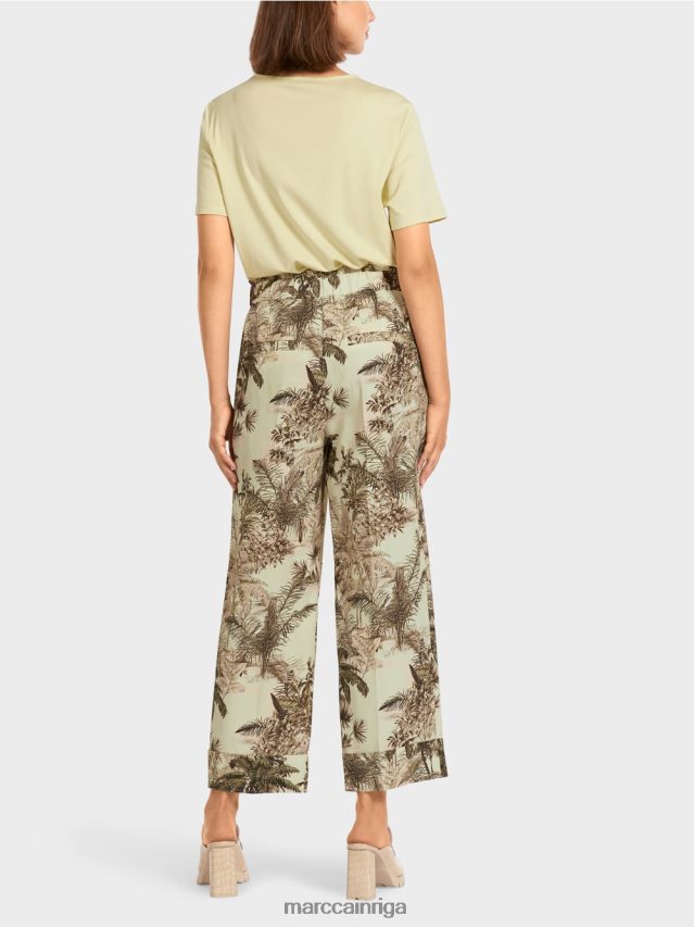 apģērbs maiga elpa VRBHXD686 Marc Cain bikses ar ziedu apdruku