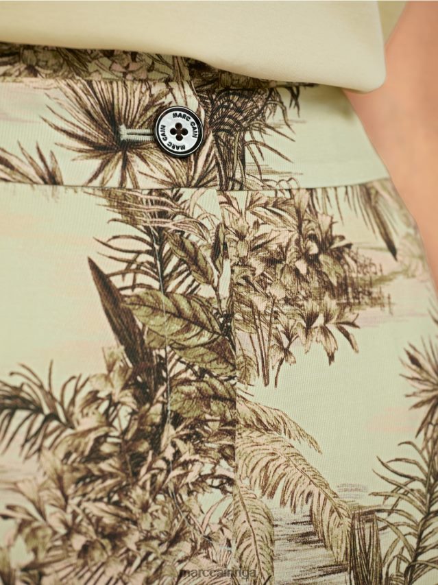 apģērbs maiga elpa VRBHXD686 Marc Cain bikses ar ziedu apdruku