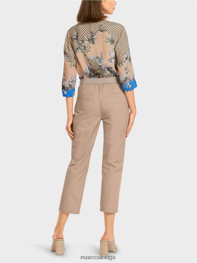 apģērbs maiga taupe VRBHXD687 Marc Cain bikses ar elastīgu jostasvietu