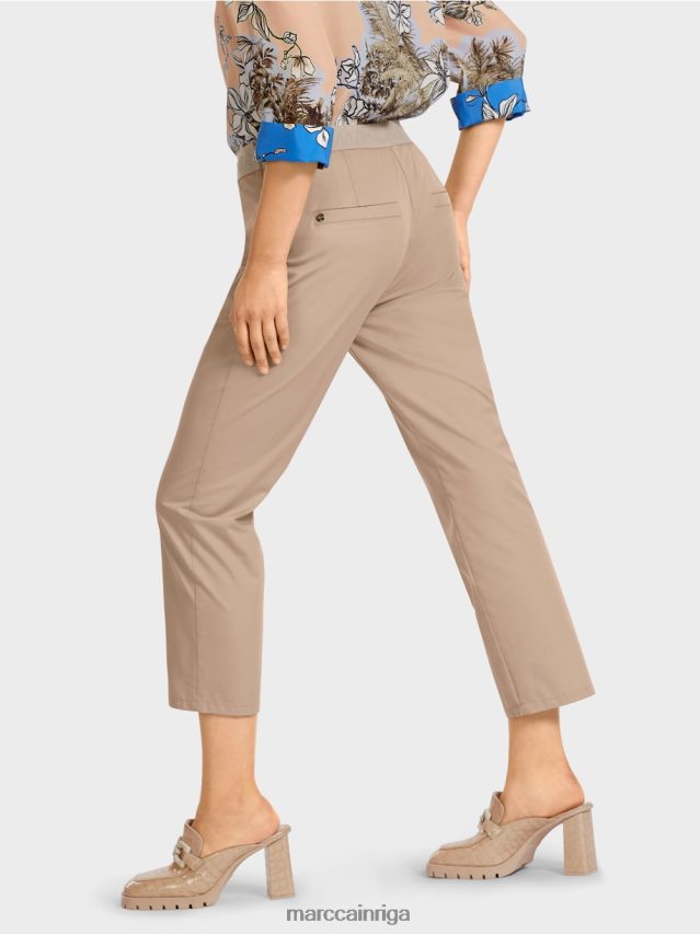 apģērbs maiga taupe VRBHXD687 Marc Cain bikses ar elastīgu jostasvietu