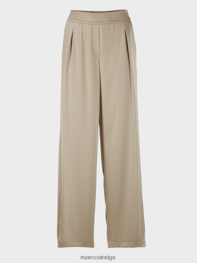 apģērbs maiga taupe VRBHXD689 Marc Cain bikses ar kroku priekšpusi