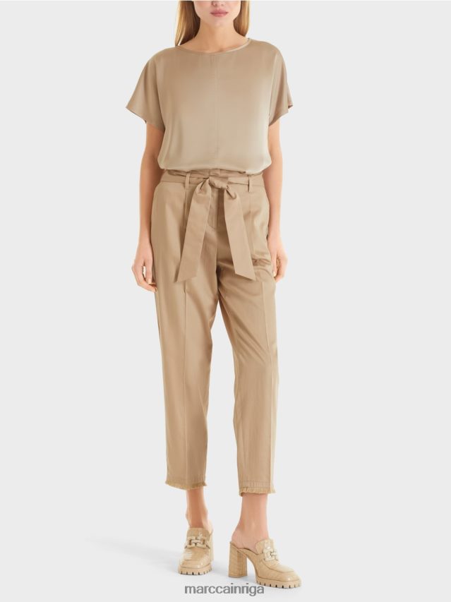 apģērbs maiga taupe VRBHXD692 Marc Cain bikses papīra maisiņu stilā