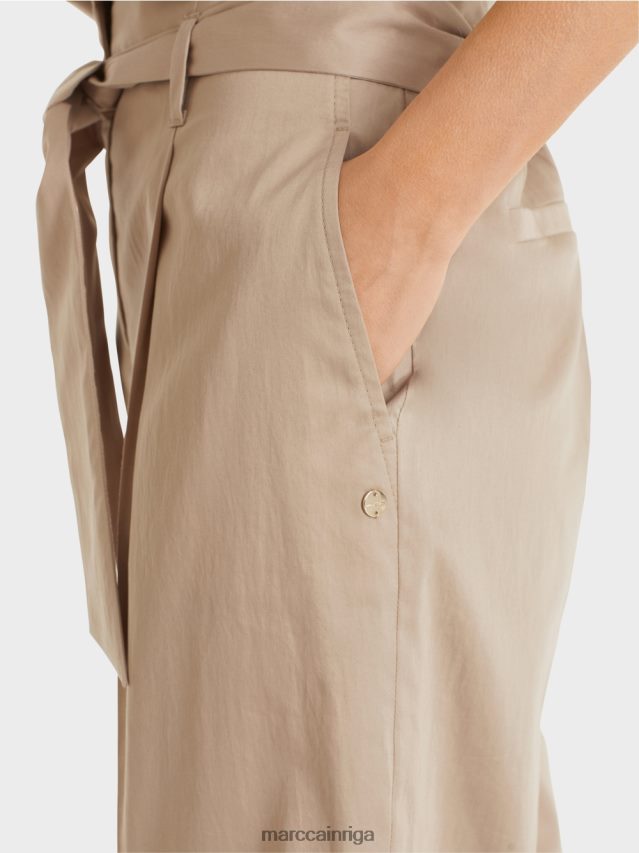 apģērbs maiga taupe VRBHXD692 Marc Cain bikses papīra maisiņu stilā