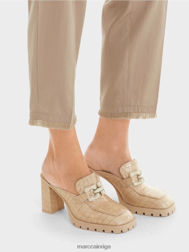 apģērbs maiga taupe VRBHXD692 Marc Cain bikses papīra maisiņu stilā