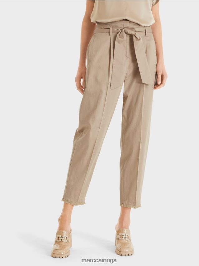 apģērbs maiga taupe VRBHXD692 Marc Cain bikses papīra maisiņu stilā