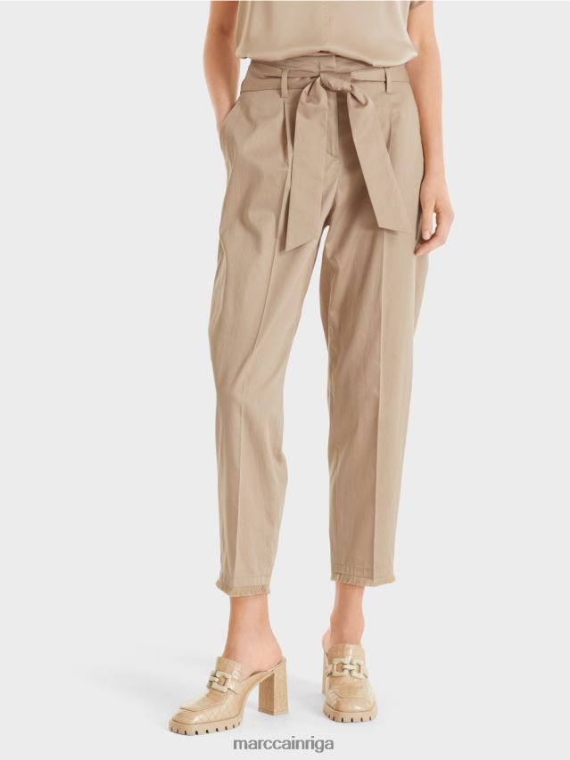 apģērbs maiga taupe VRBHXD692 Marc Cain bikses papīra maisiņu stilā