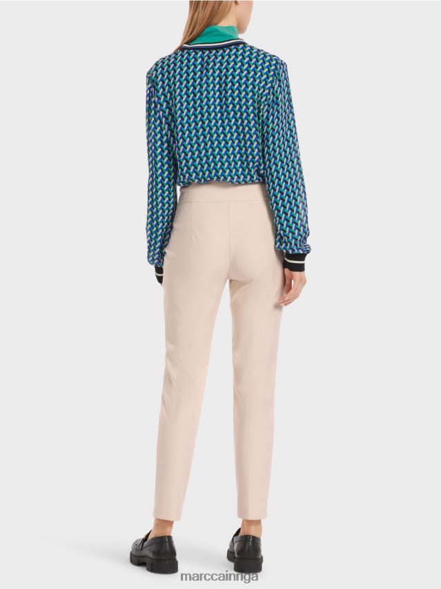 apģērbs mandeļu zieds VRBHXD522 Marc Cain slaidas bikses ar rāvējslēdzēju sānos