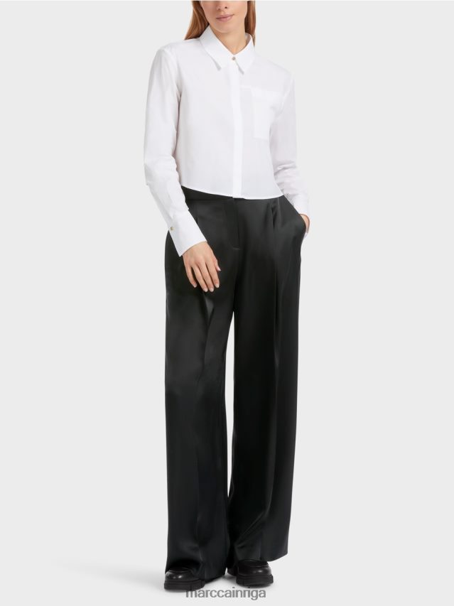 apģērbs melns VRBHXD526 Marc Cain kroku wichita bikses ar platu kāju