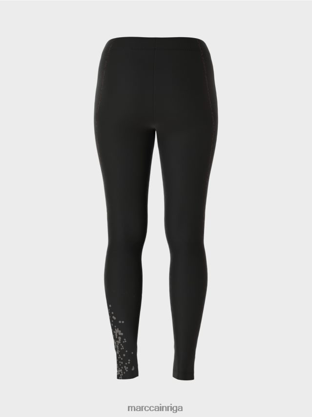 apģērbs melns VRBHXD532 Marc Cain legingi ar dekoratīvām šuvēm