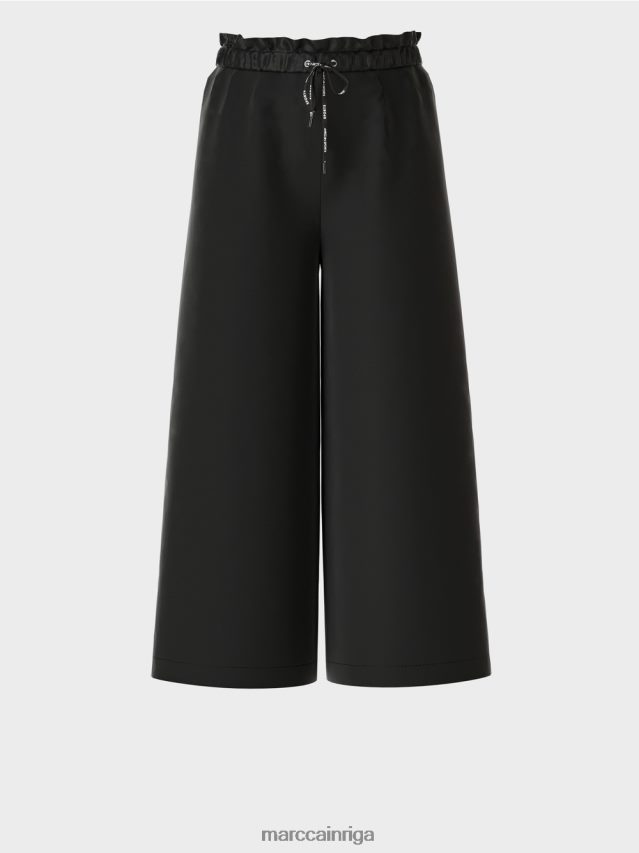 apģērbs melns VRBHXD539 Marc Cain 7/8 bikses ar platām kājām willmar