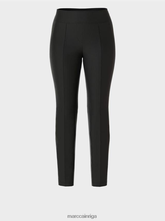 apģērbs melns VRBHXD540 Marc Cain slaidas bikses ar rāvējslēdzēju sānos