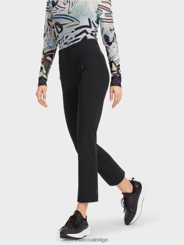 apģērbs melns VRBHXD564 Marc Cain šauras bikses fengyi ar jostas jūgu