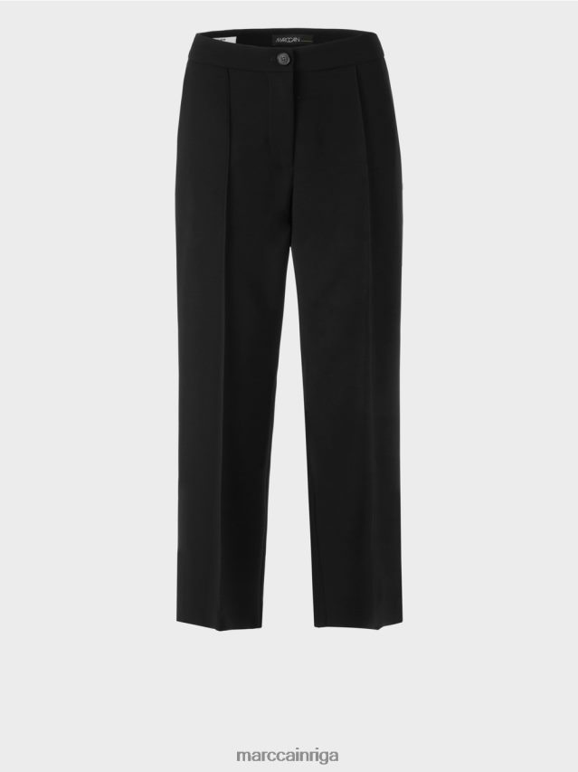 apģērbs melns VRBHXD565 Marc Cain Wellington bikses ar platām kājām