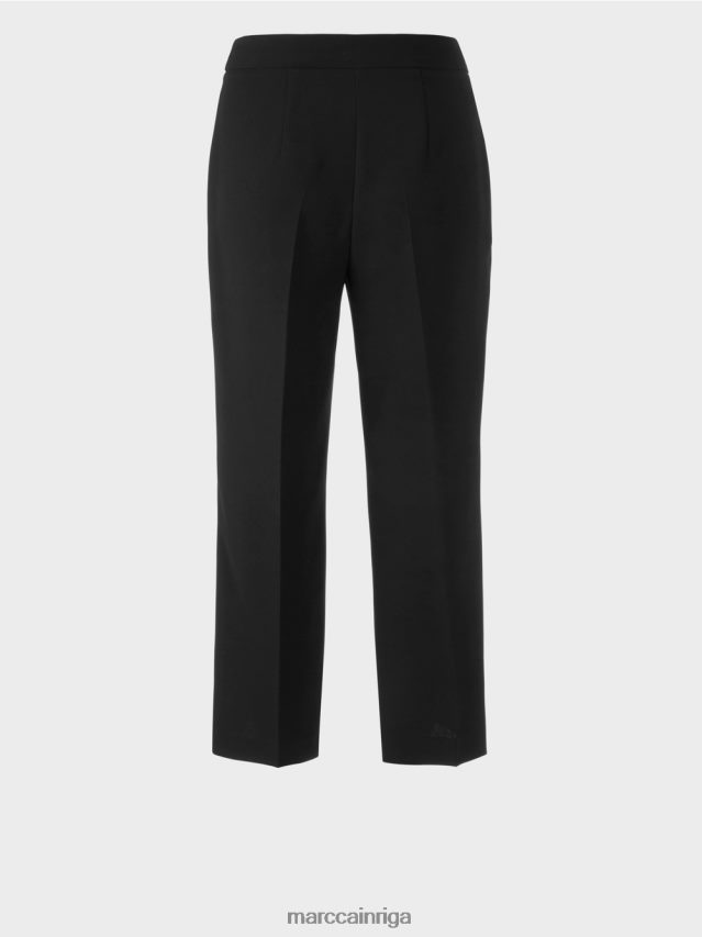 apģērbs melns VRBHXD565 Marc Cain Wellington bikses ar platām kājām