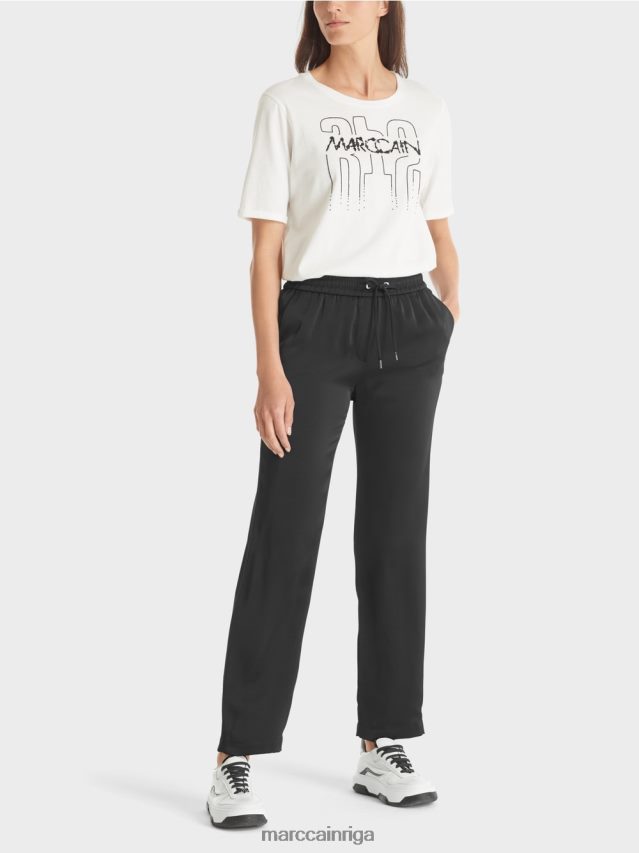 apģērbs melns VRBHXD568 Marc Cain roanne "pārdomāt kopā" ​​bikses