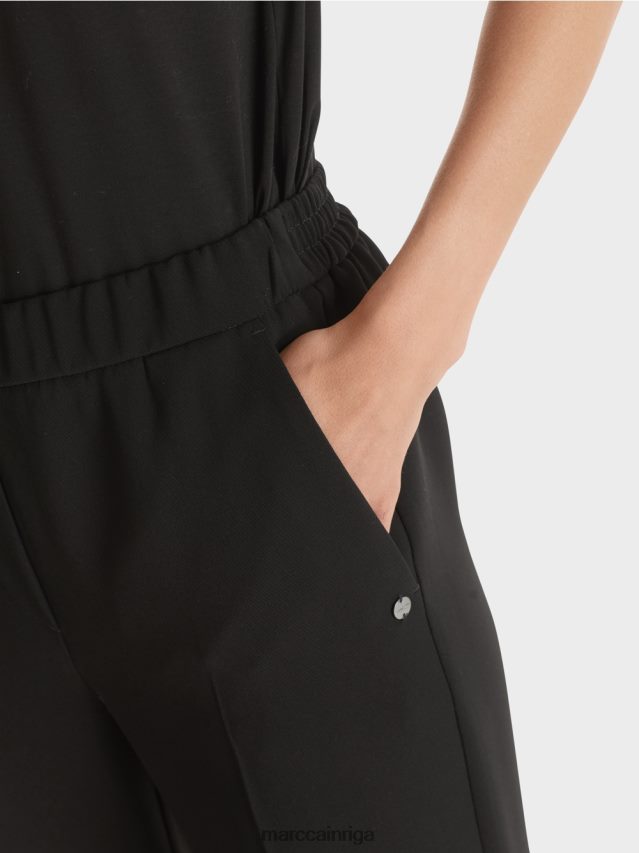 apģērbs melns VRBHXD577 Marc Cain Vašingtonas bikses ar platām kājām