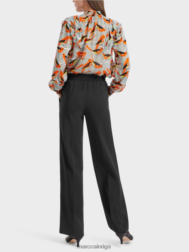 apģērbs melns VRBHXD588 Marc Cain taisnas kājas bikses welby