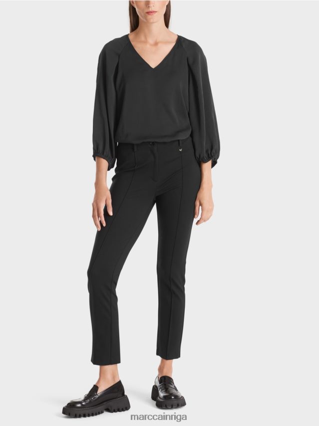 apģērbs melns VRBHXD591 Marc Cain parastās jostasvietas stiept bikses Sidneja