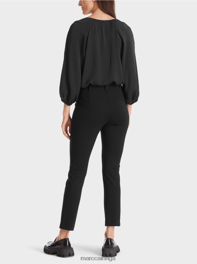 apģērbs melns VRBHXD591 Marc Cain parastās jostasvietas stiept bikses Sidneja