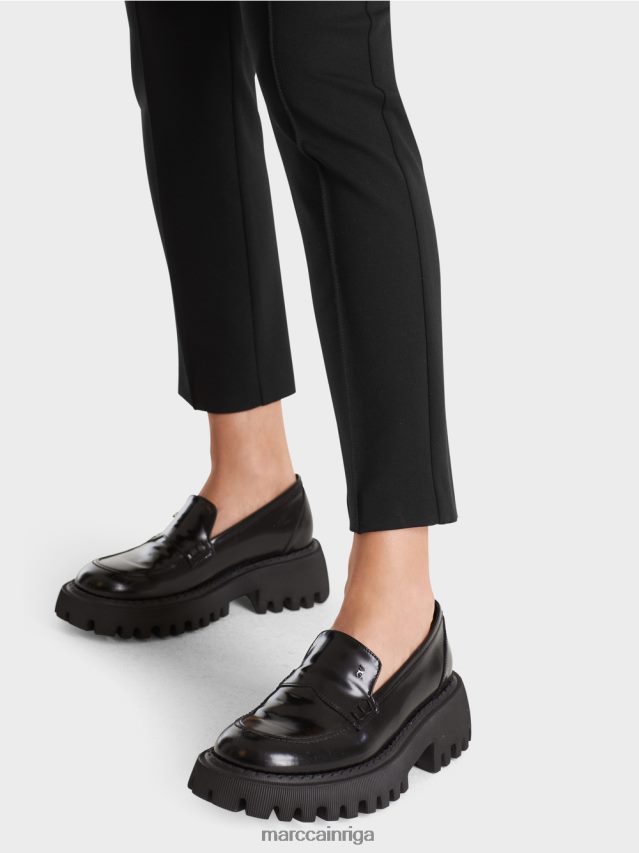 apģērbs melns VRBHXD591 Marc Cain parastās jostasvietas stiept bikses Sidneja