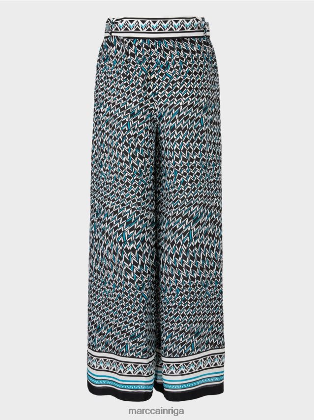 apģērbs melns VRBHXD660 Marc Cain Vinipegas bikses ar platām kājām