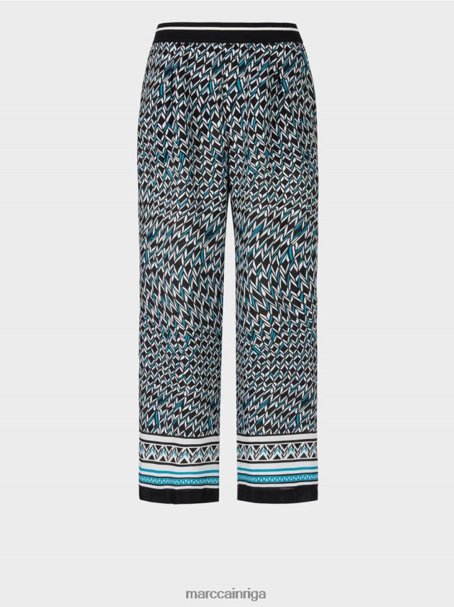 apģērbs melns VRBHXD674 Marc Cain witten bikses septiņdesmito gadu dizainā