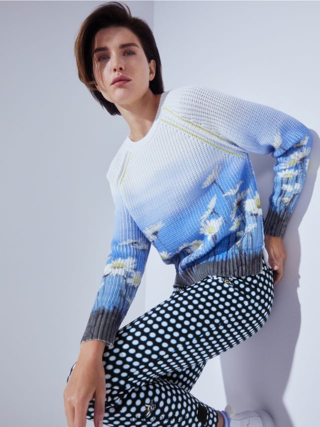 apģērbs melns VRBHXD715 Marc Cain slaidas bikses ar sašūtām presētām krokām