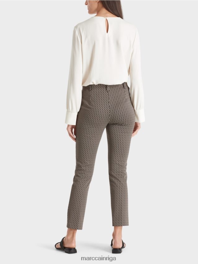 apģērbs melns VRBHXD725 Marc Cain Sidnejas bikses ar grafisku rakstu