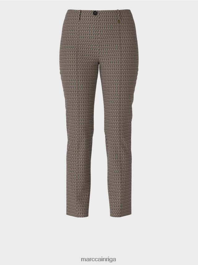 apģērbs melns VRBHXD725 Marc Cain Sidnejas bikses ar grafisku rakstu