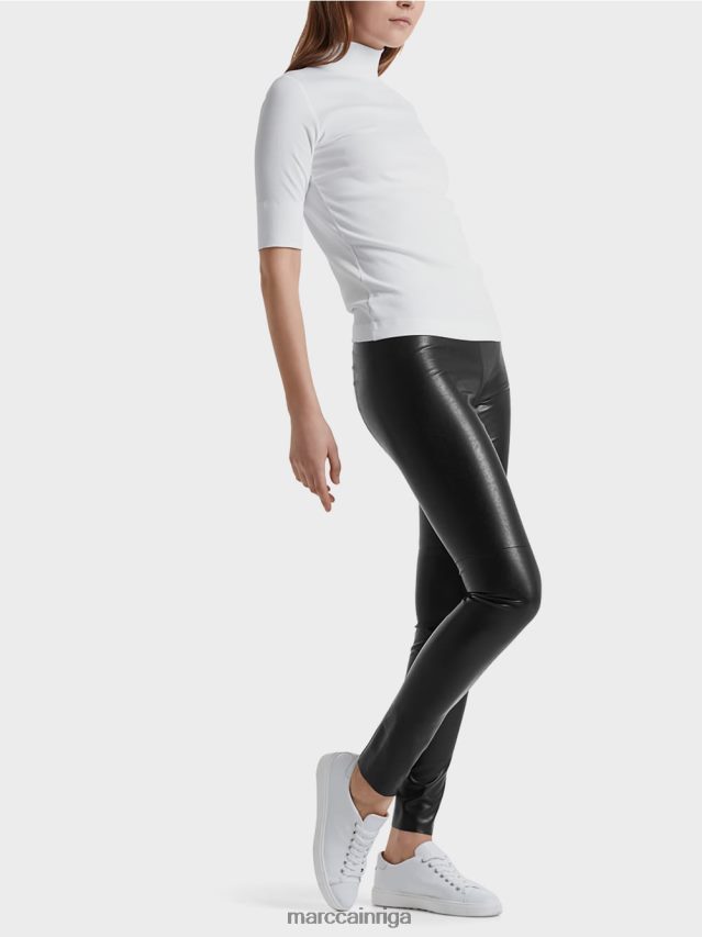apģērbs melns VRBHXD745 Marc Cain legingi no mākslīgās ādas