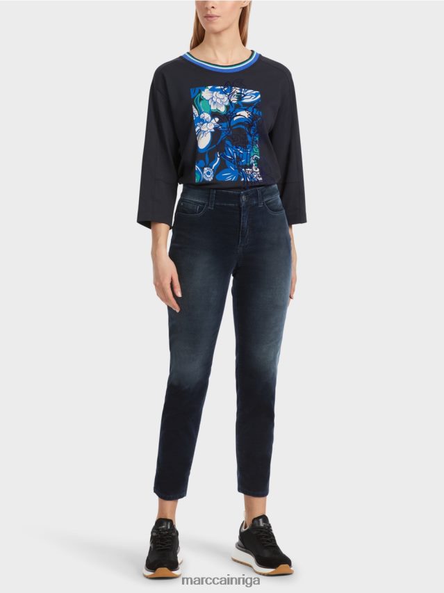 apģērbs pusnakts zils VRBHXD544 Marc Cain silea piecu kabatu džinsi