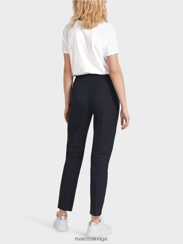 apģērbs pusnakts zils VRBHXD597 Marc Cain bikses ar rāvējslēdzēju apakšmalā