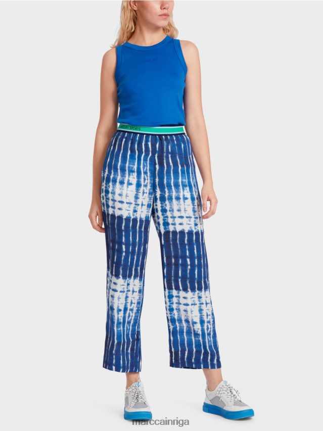 apģērbs pusnakts zils VRBHXD602 Marc Cain ikdienas batikas bikses