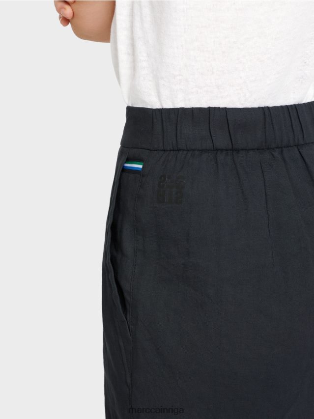 apģērbs pusnakts zils VRBHXD603 Marc Cain sievišķīgi šorti ar elastīgu jostasvietu