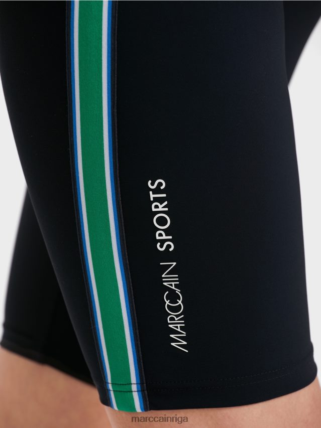 apģērbs pusnakts zils VRBHXD604 Marc Cain figūru apskaujoši šorti ar lentu