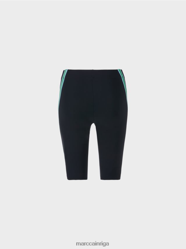 apģērbs pusnakts zils VRBHXD604 Marc Cain figūru apskaujoši šorti ar lentu