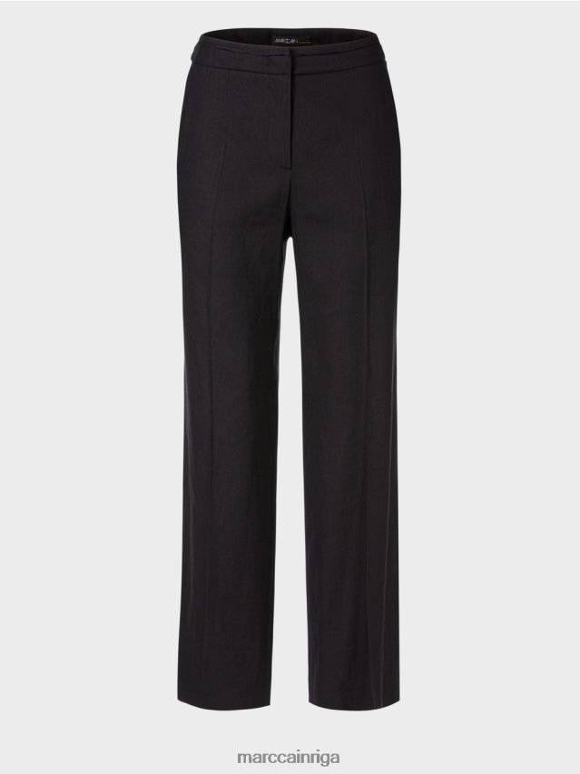 apģērbs pusnakts zils VRBHXD662 Marc Cain wukari lina un viskozes bikses