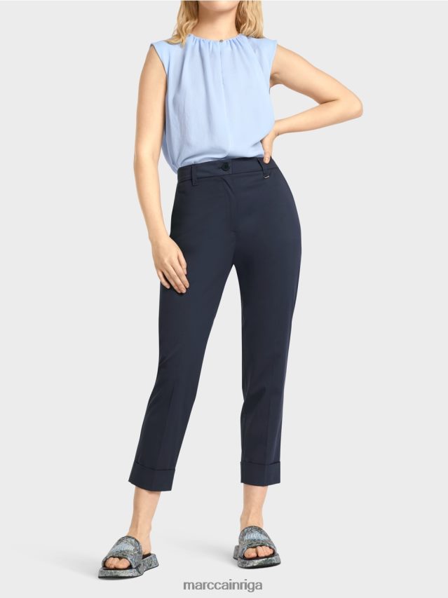 apģērbs pusnakts zils VRBHXD667 Marc Cain franca bikses ar kroku un aproci