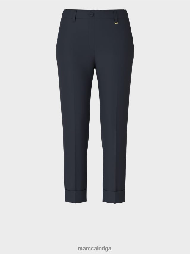 apģērbs pusnakts zils VRBHXD667 Marc Cain franca bikses ar kroku un aproci