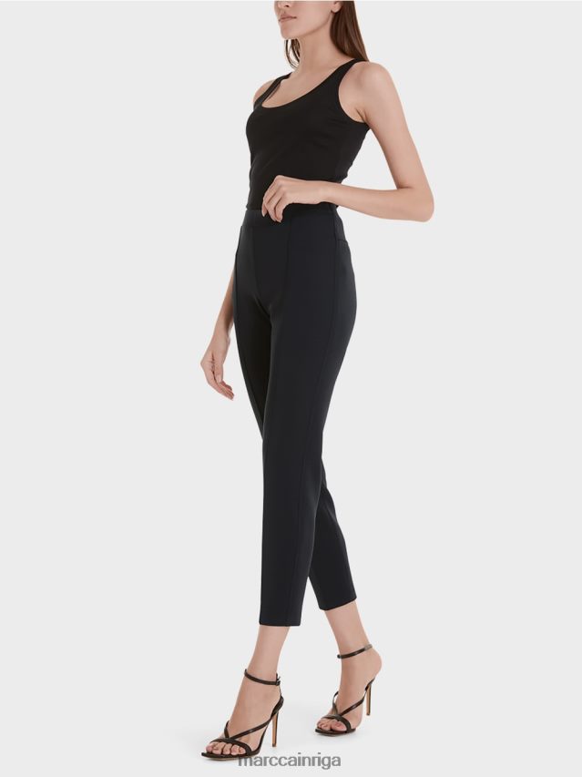 apģērbs pusnakts zils VRBHXD737 Marc Cain stiept džersija bikses