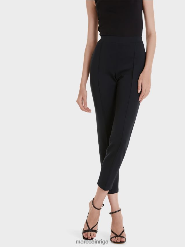 apģērbs pusnakts zils VRBHXD737 Marc Cain stiept džersija bikses