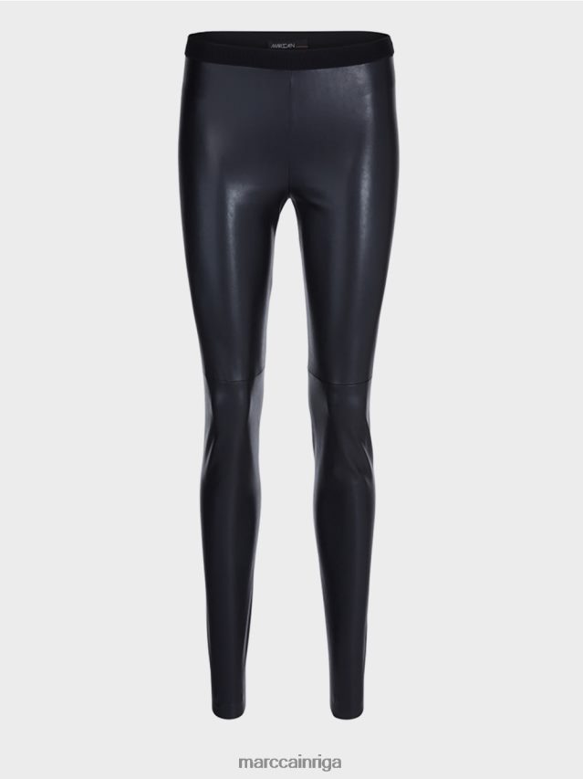 apģērbs pusnakts zils VRBHXD744 Marc Cain legingi no mākslīgās ādas