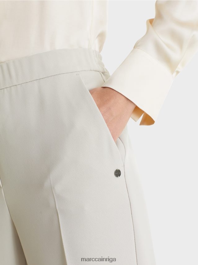 apģērbs silts akmens VRBHXD575 Marc Cain Vašingtonas bikses ar platām kājām