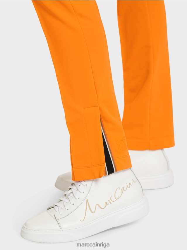 apģērbs spilgti oranža VRBHXD712 Marc Cain bikses ar šķēlumiem sānos